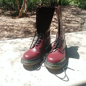 Maroon Dr. Martens